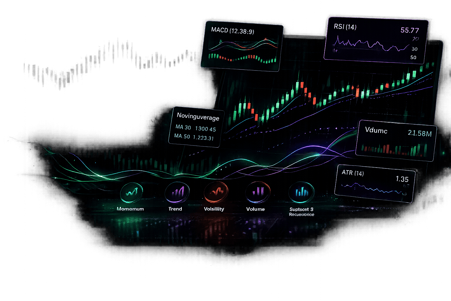 Trading indicators chart preview
